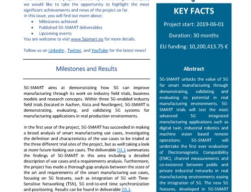 First 5G-SMART Newsletter is out